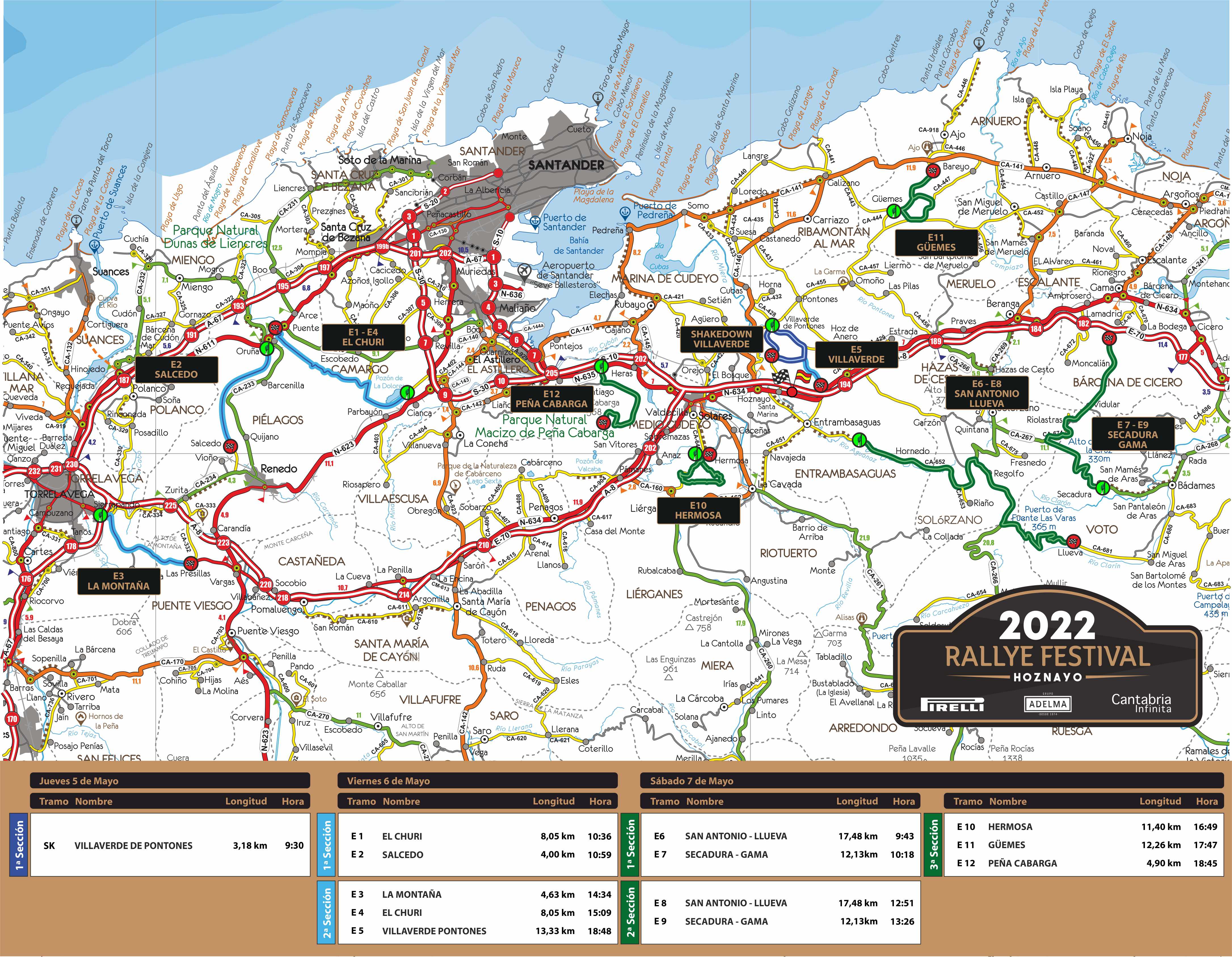 Rallye Festival Hoznayo 2022 [5-7 Mayo] Mapa